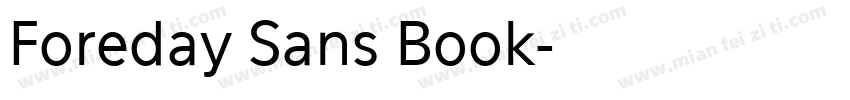 Foreday Sans Book字体转换